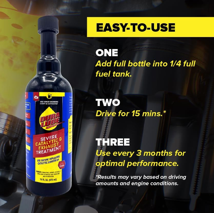 Dura Lube Severe Catalytic and Exhaust Treatment Cleaner Fuel Additive, 16 Fl. Oz., (PN: HL-402409 PDQ3)
