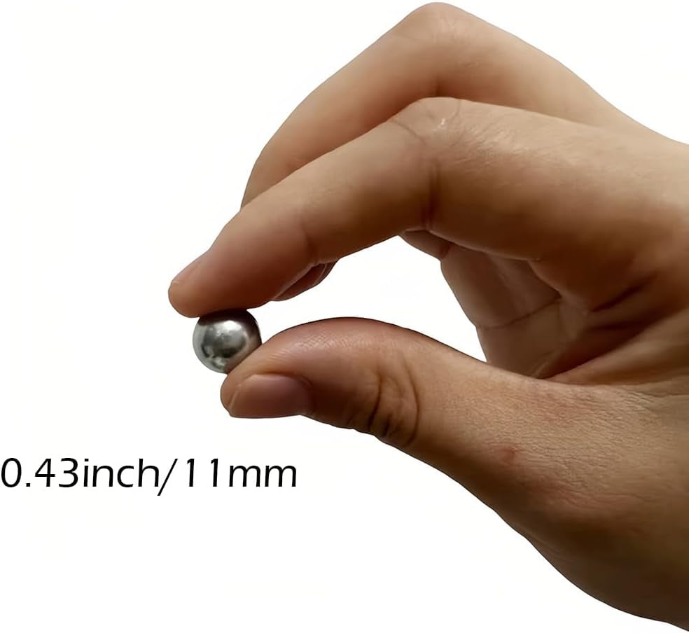 100PCS .43 Cal Paintballs, Airsoft BBS ,0.43 Caliber Solid Aluminum Paintballs,1.8 Grams,Self Defense Balls Suit for PPQ、TPM1、TPM2、T4E、HK 416D、Gen5、Ram